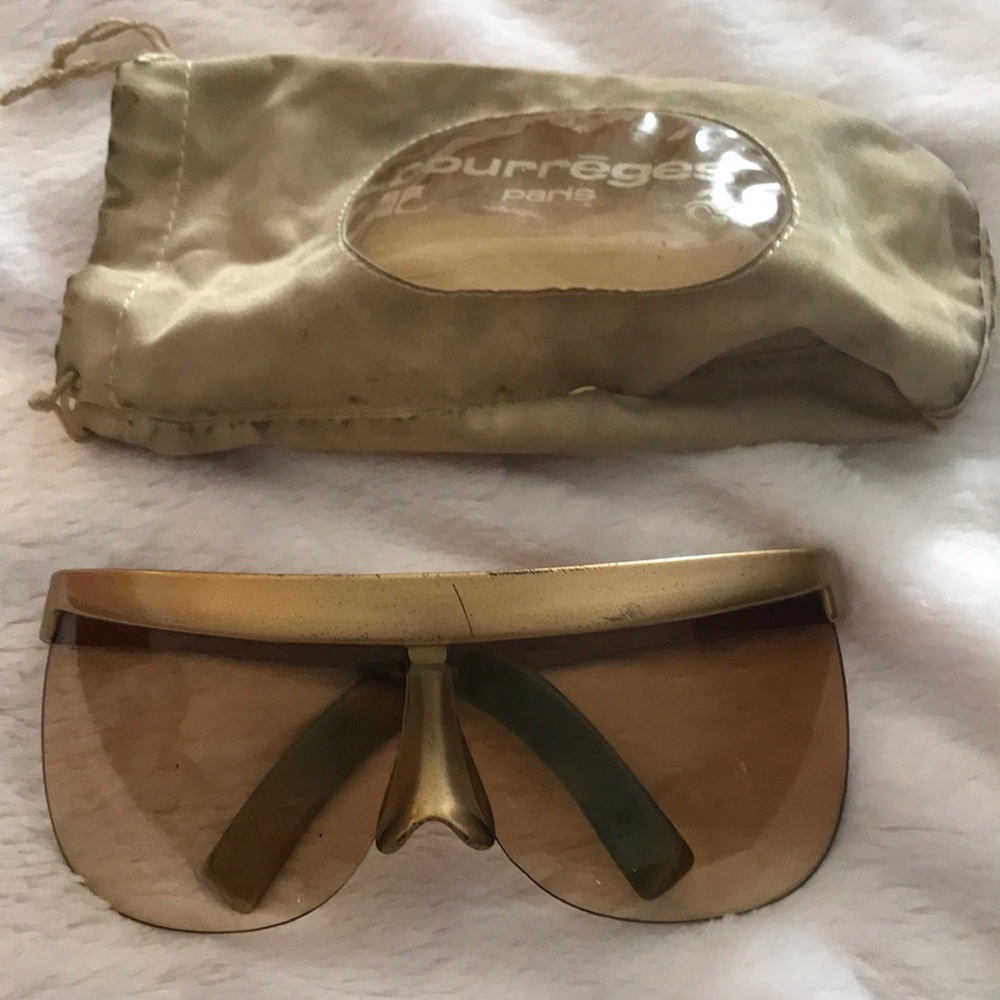Courreges sunglasses vintage gold some damage